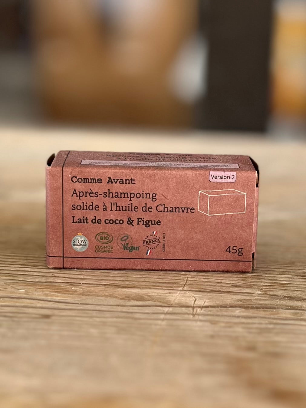 Après-Shampoing Solide à l'Huile de Chanvre - Senteur Lait de Coco & Figue