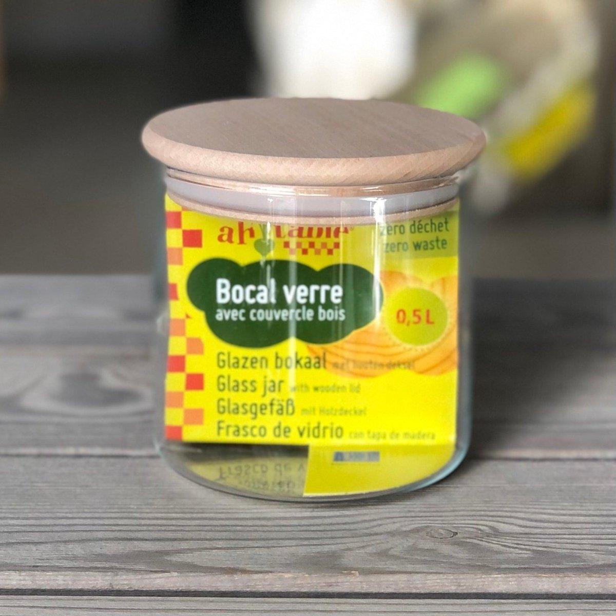 BOCAL VERRE BOIS - Les sens du vrac